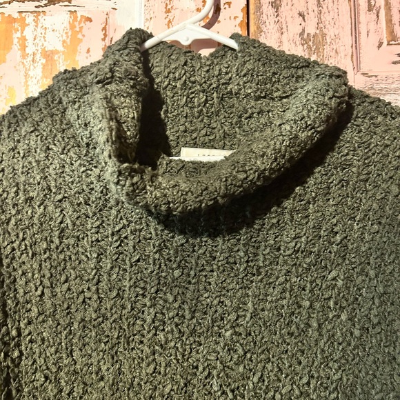Lush Forest Green Textured Turtleneck Sweater - Picture 5 of 11